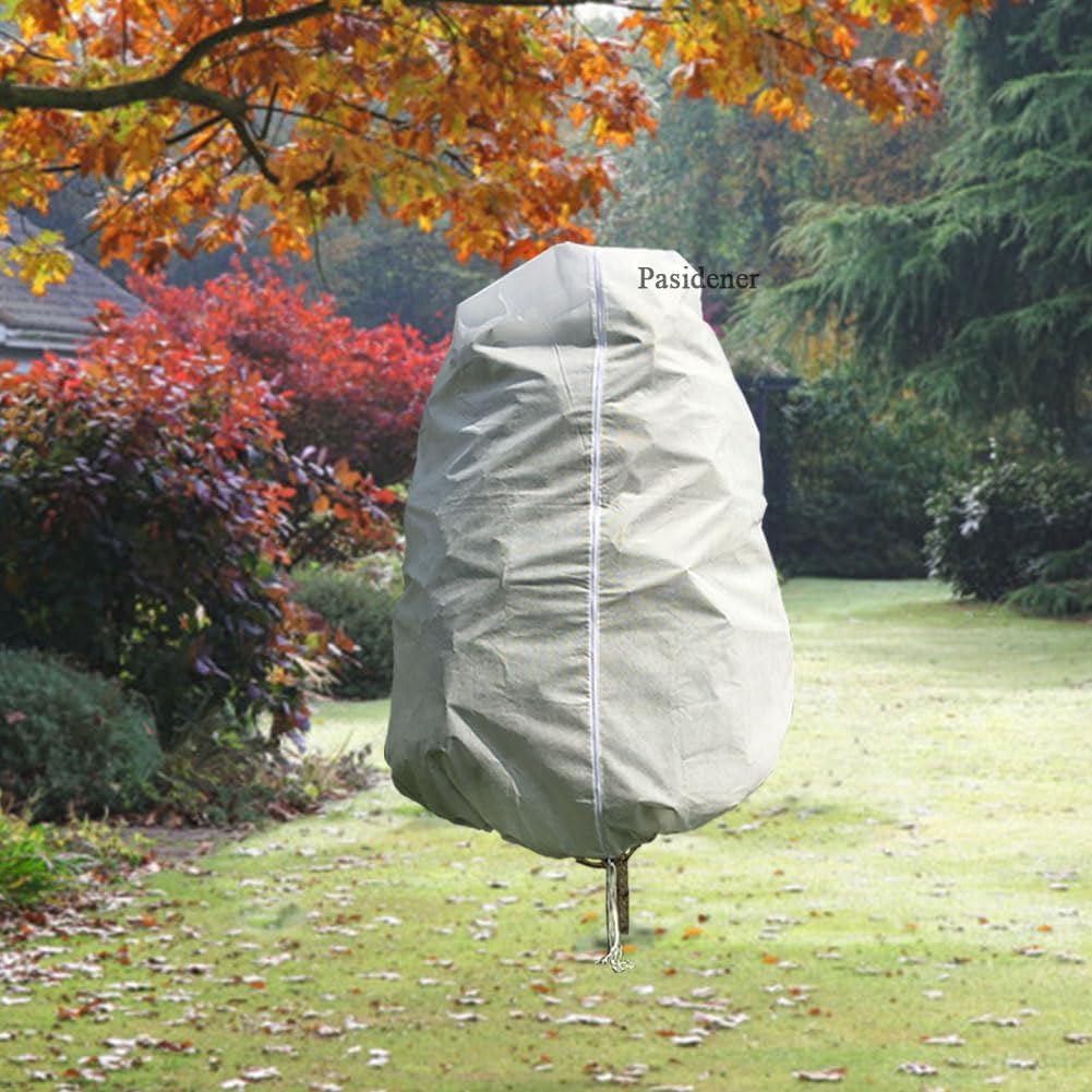 Plant Covers Freeze Protection 3 Packs 45" x40" 2.2oz Tree Covers Frost Plant Covers Freeze Cloth for Outdoor Plants with Zipper Drawstring