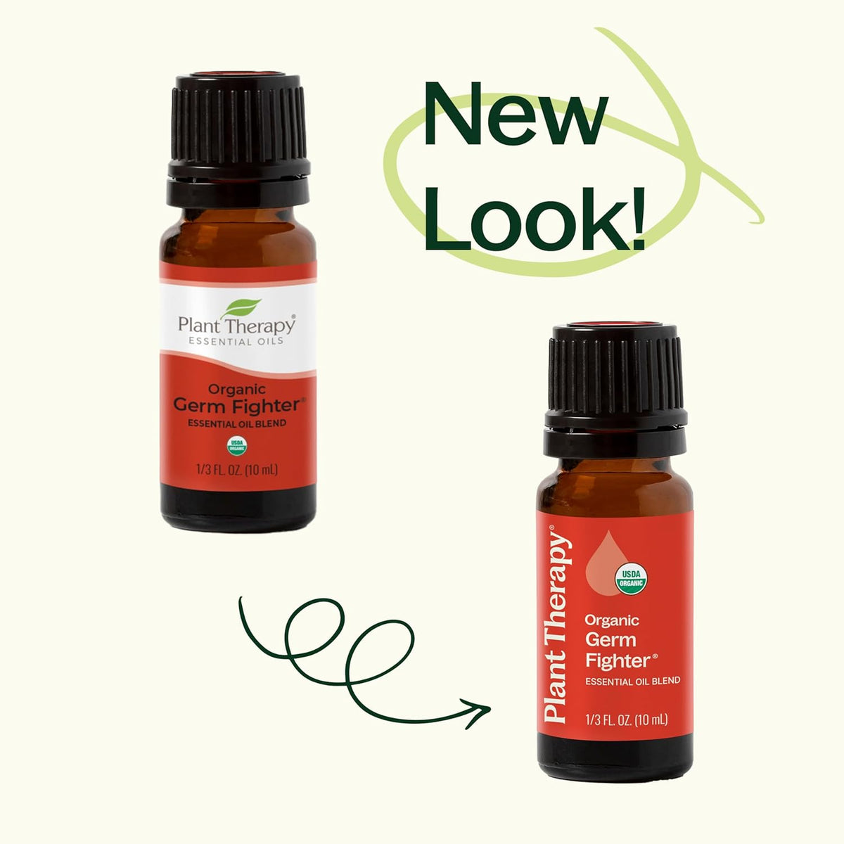 Plant Therapy Organic Fighter Essential Oil Blend 100% Pure, Undiluted, Therapeutic Grade 10 mL (1/3 oz)