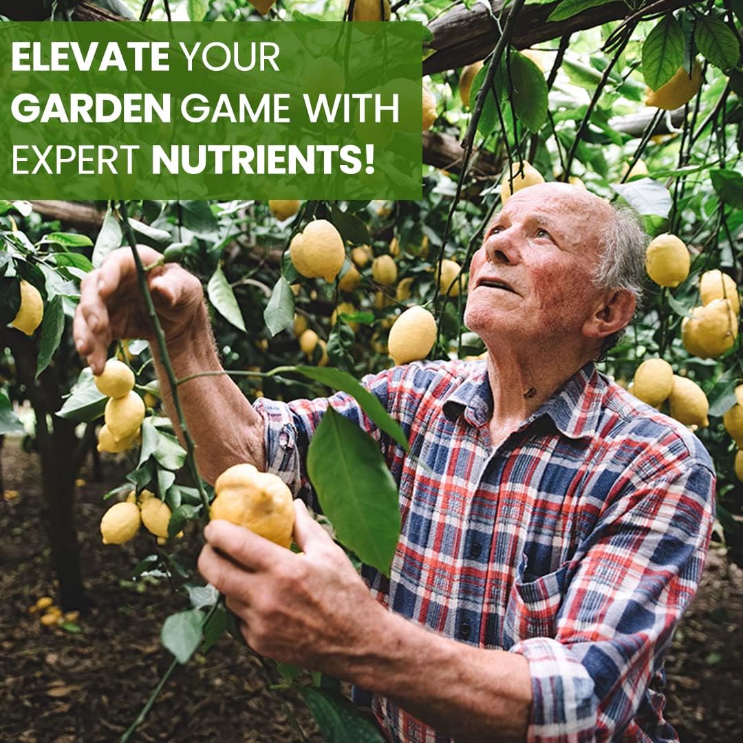 Citrus Tree Fertilizer - Orange, Lemon, Lime, Mango, Avocado - Citrus Fertilizer for Tropical Fruit Trees to Grow More Fruit - Garden-Growing Miracle Nutrients - 1 Qt / 32 fl oz / 946 mL