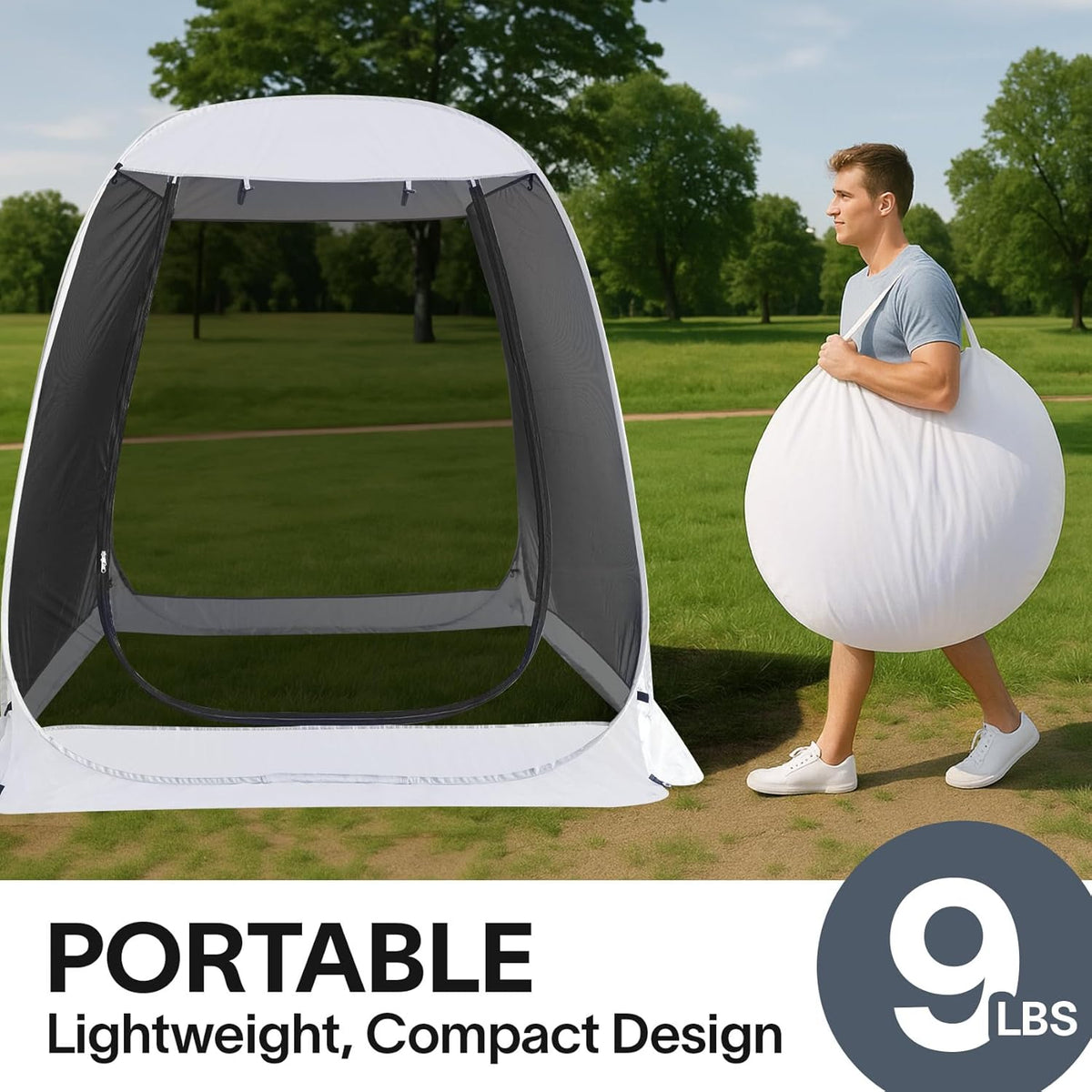 Alvantor Screen House Gazebo, 6-10-15 Person Pop Up Igloo Screened Canopy Tent with Mosquito Netting Sides, Instant UV Resistant Sun Shelter for Garden, Patio, Backyard