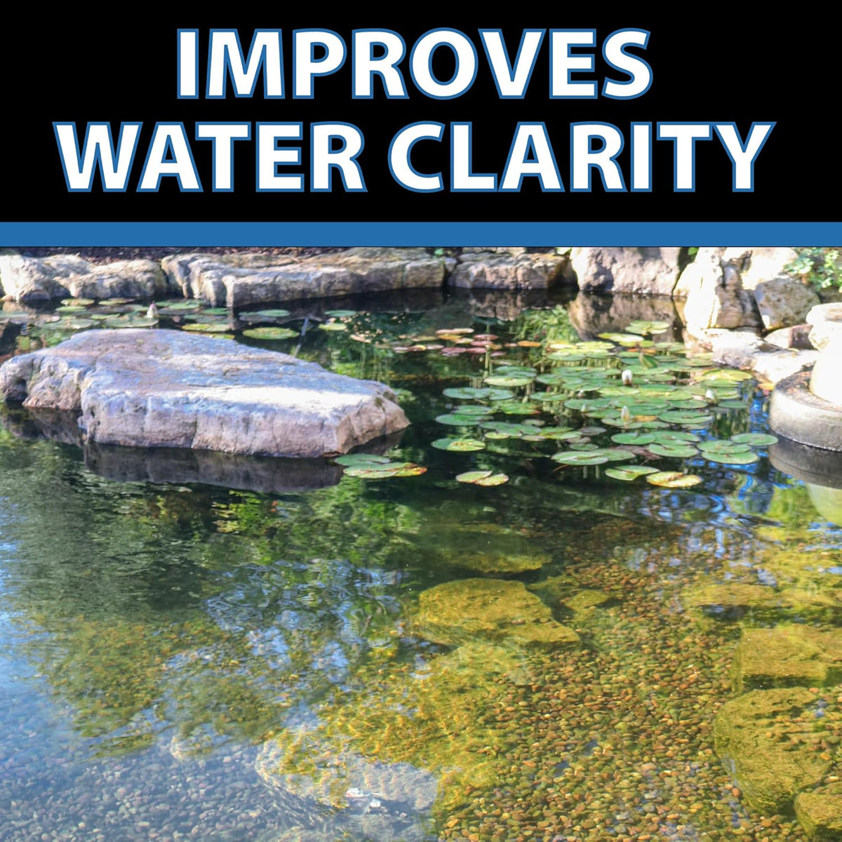 CrystalClear Barley Extract Water Garden & Fountain Clarifier, Natural Liquid Concentrate to Treat Cloudy Ponds, Koi Fish, Plant & Pet Safe, 2.5 Gallon