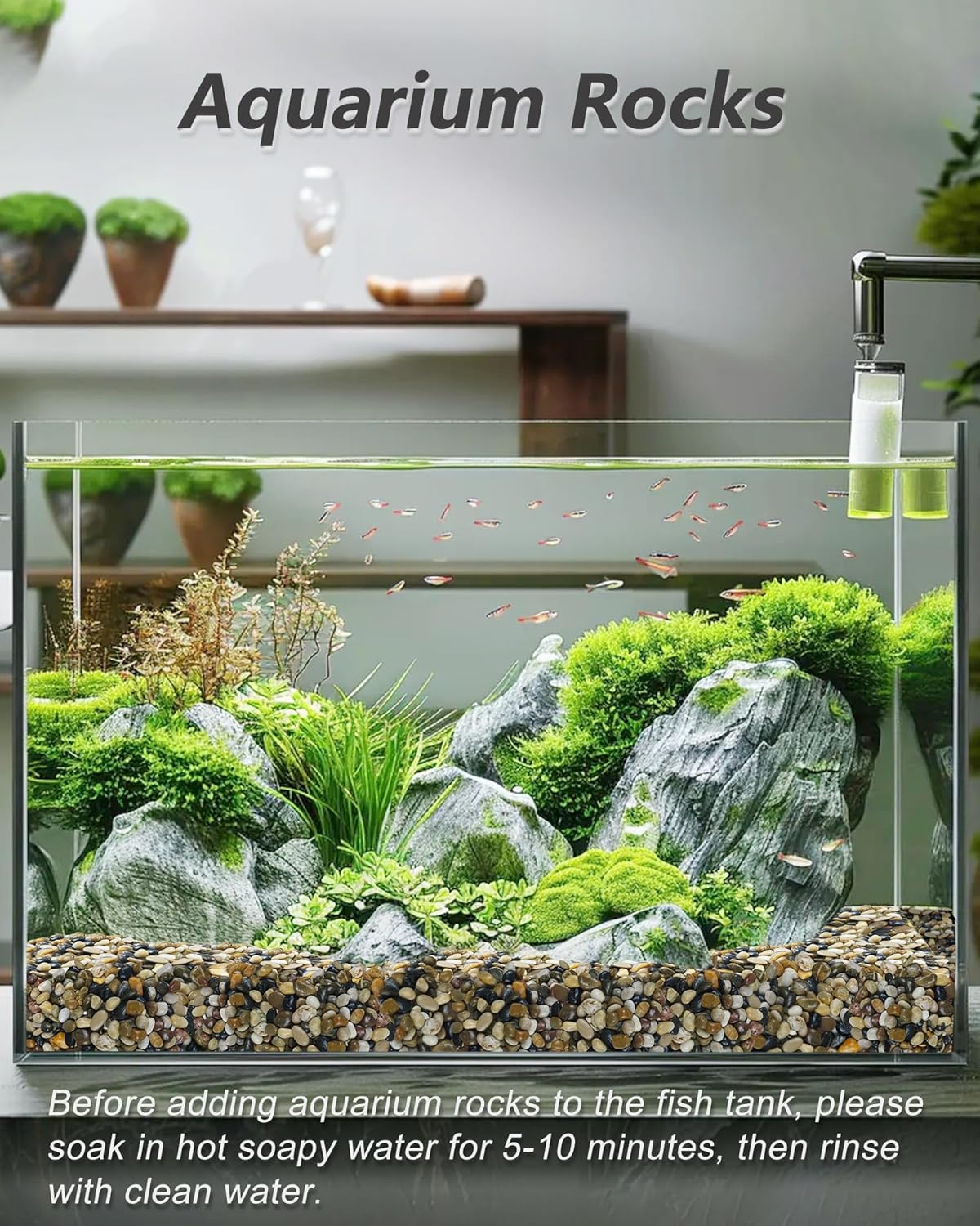 45LB Bulk Polished River Stones, 1"–2.2" Mixed Color Decorative Pebbles for Plants, Aquarium Gravel, Landscaping, Garden Pathways & Vase Filler