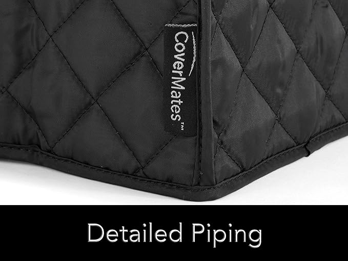 Covermates Keepsakes Bread Maker Cover – Quilted Appliance Protector for Dough Makers – Dust & Stain Resistant, Washable Slip‑On Design for Countertop Storage, Black