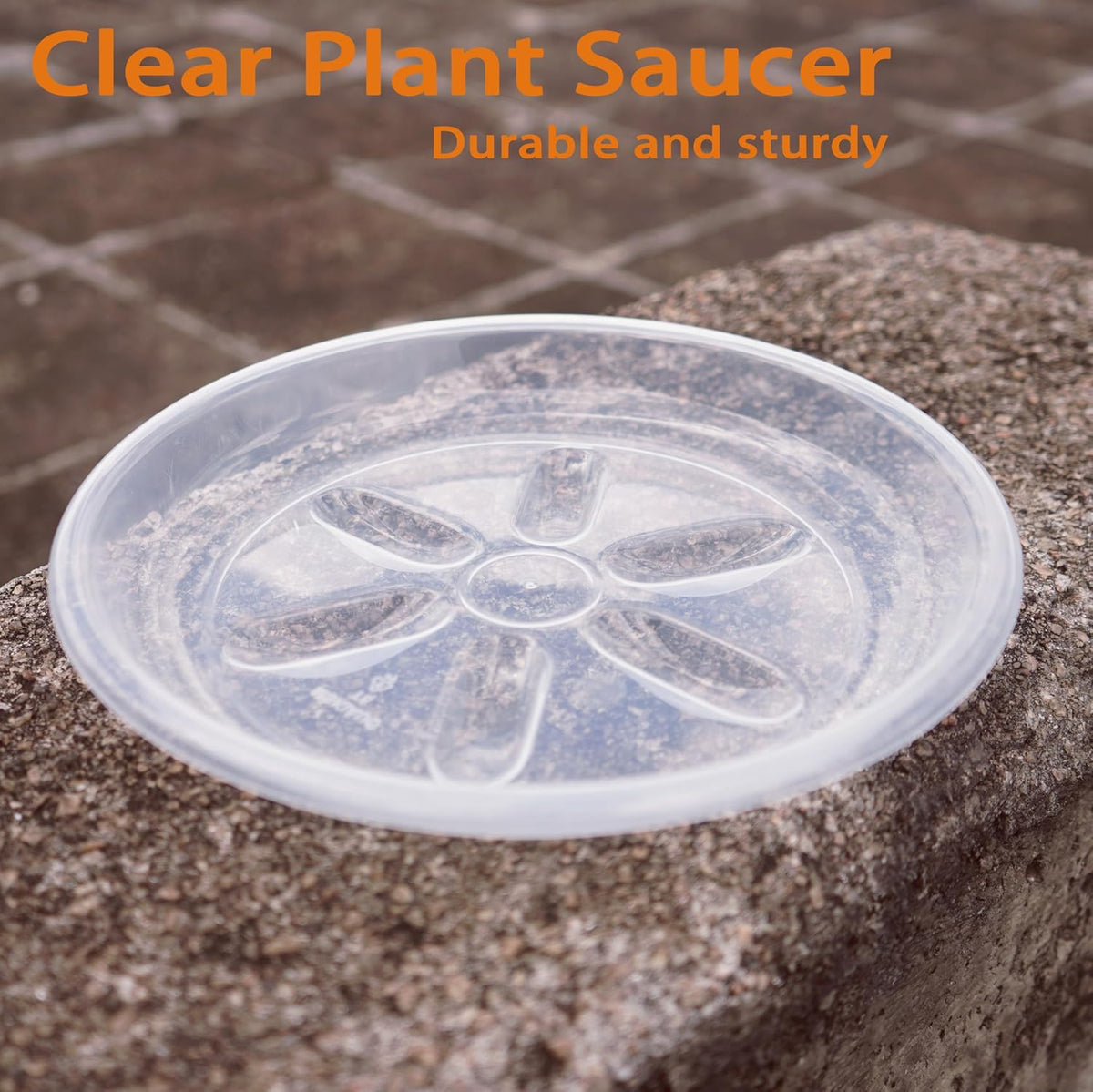 6 Pack of Plant Saucer, 6 8 10 12 inch Clear Plant Trays for Pots, Plant Water Catcher Tray, Plant Plate for Indoors Outdoors (6 inch, Clear)