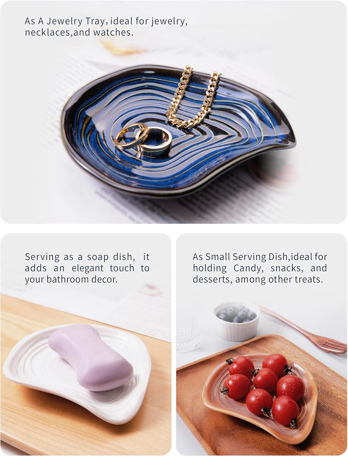 Set of 3 Large spoon rest,Spoon Rest for Stove Top,Ceramic Spoon Rest,coffee spoon rest,Kitchen Spoon Holder for Multiple Utensils,Cooking Spoon holder for Kitchen Counter Decor,Gift for Housewarming