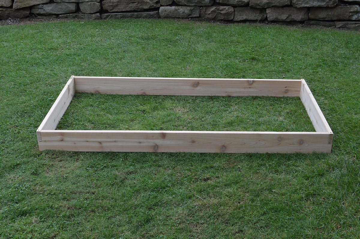 Red Cedar Wood Raised Vegetable Garden Bed - Amish Made in USA (5.5" Raised Bed, Gray Stain)