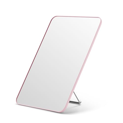 10 x 7 in Desk Makeup Mirror with Stand and Hanging Hole