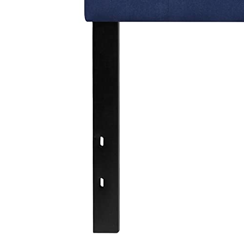 Cambridge Button Tufted and Diamond Stitched Upholstered Queen Size Headboard in Navy Fabric