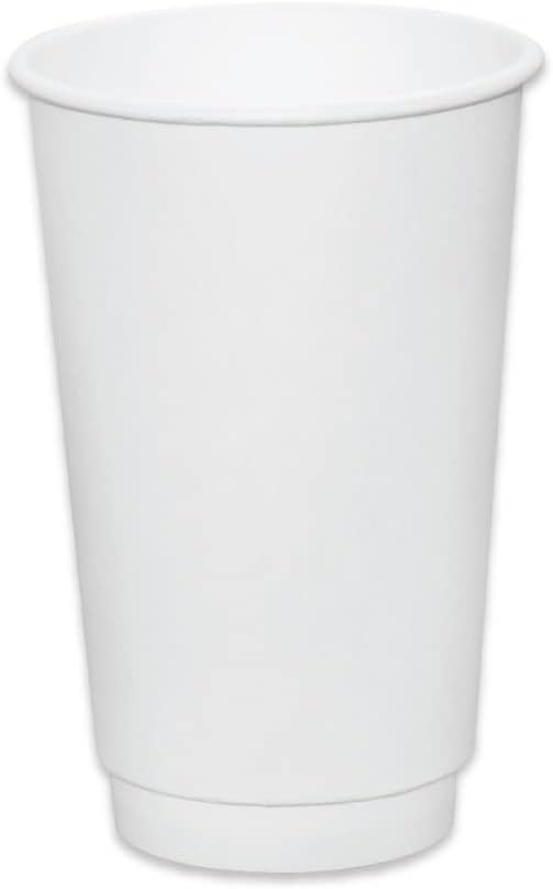 Insulated Paper Cups for Coffee & Tea Made in USA | Recyclable Double Wall Disposable To-Go Cups for Hot Beverages | Sturdy, Food Safe, and Eco-Friendly Hot Cups (16 oz, 500 Count)