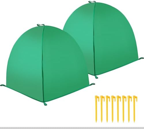 YLSAZL 2 Pack Plant Covers Freeze Protection,Plant Protector and Cover,Shrub Covers for Winter,Winter Snow & Frost Covers with Stakes,Warm Plant Protection Tent.