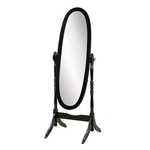 Traditional Queen Anna Style Wood Floor Cheval Mirror