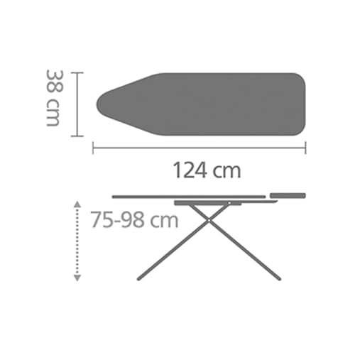 Comfort Ironing Board with Solid Steam Generator Rest