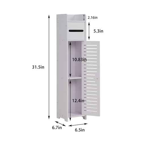 Slim Narrow Bathroom Storage Cabinet