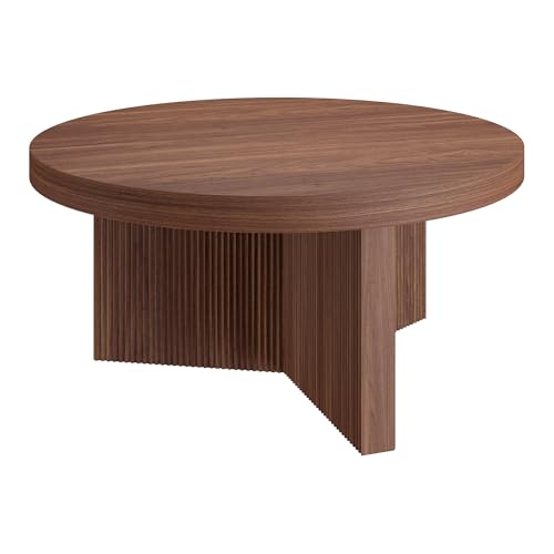 32" Scandinavian Fluted Coffee Table