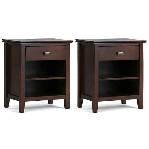 Artisan 24" Bedside Nightstands in Russet Brown