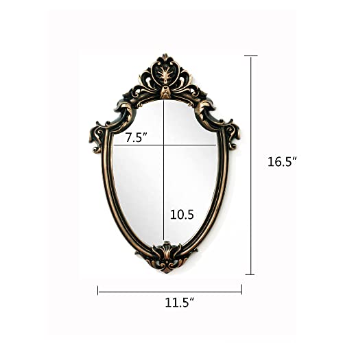 16.5 x 11.5inch Mirror Shield Shape Plastic Frame
