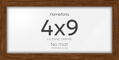4x9 Brown Oak Business License Frame (3 Count)