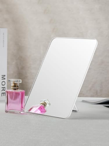 10 x 7 in Desk Makeup Mirror with Stand and Hanging Hole