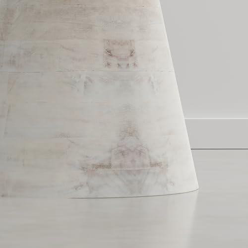 Robbie 16" Wide Mango Wood Accent Table in Distressed Aged White