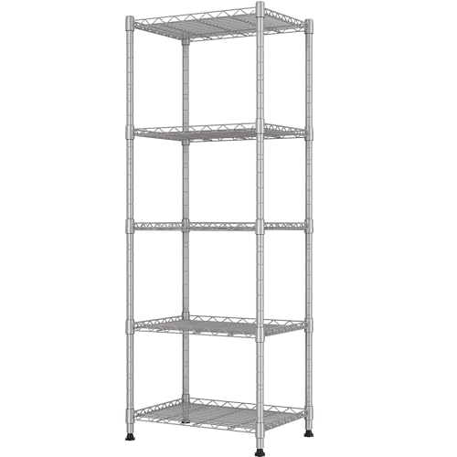 5 Wire Shelving Metal Storage Rack Adjustable Shelves