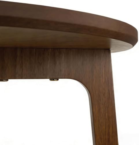 2 Tier Round Coffee Table Wood Nesting Side Table