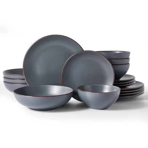 Venus Stoneware Dinnerware Sets with Pasta Bowls (16 Count)