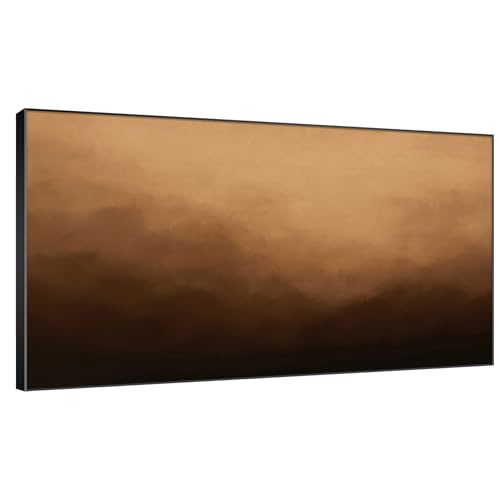 36"x60" Extra Large Framed Wall Art Warm Earth Tones Abstract Landscape Illustration for Home Living Room Bedroom Decor