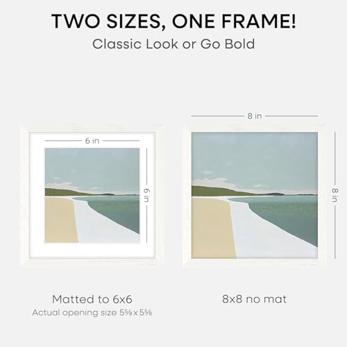 8x8 White Oak Picture Frame