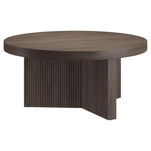 32" Scandinavian Fluted Coffee Table