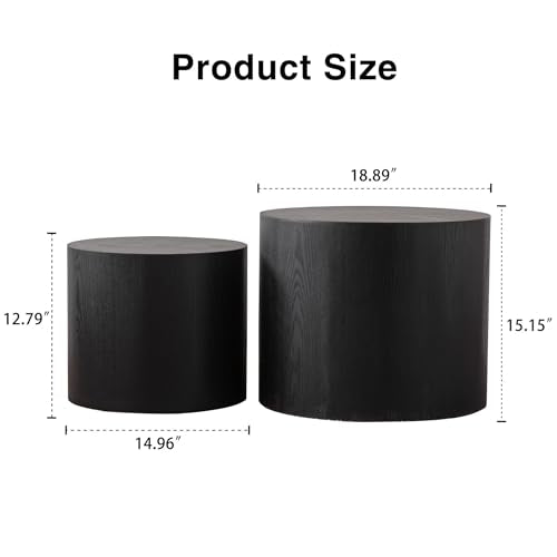 Nesting Round Coffee Table Set of 2 (2 Count)