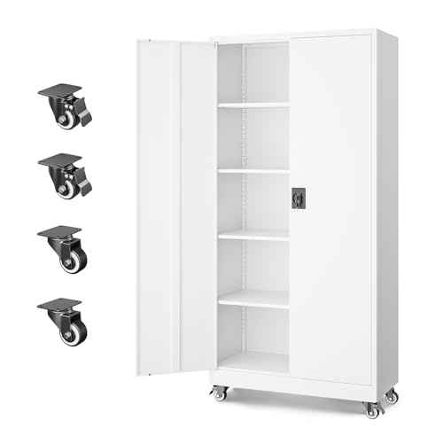 Metal Garage Storage Cabinets with Lock Door and Adjustable Shelves