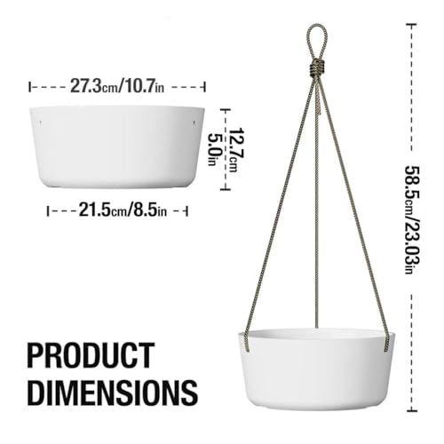 2 Pack 10.7 Inch Hanging Planter for Indoor Plants