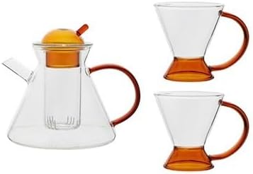 CAOJLjiaxiang-2012 Water Pitcher Nordic Tea Cups Set Heat Resistant Glass Tea Water Pot with Coffee Tea Heating Cold Kettle Filter Baskets Mug Teapot Teacup Water Carafe