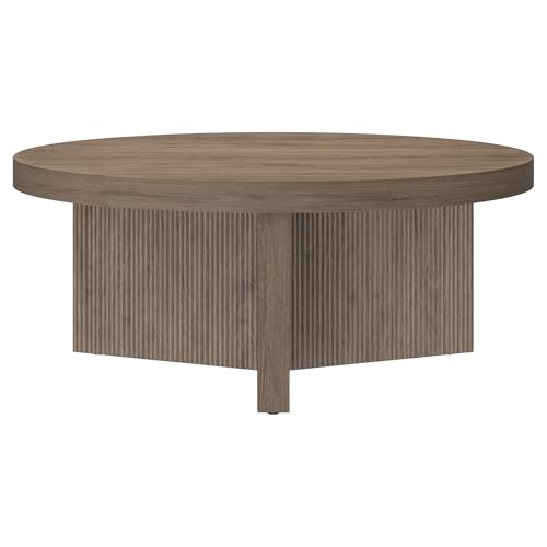 36" Scandinavian Fluted Coffee Table