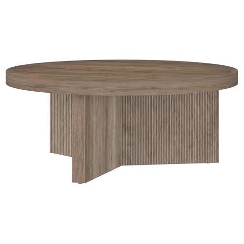 36" Scandinavian Fluted Coffee Table