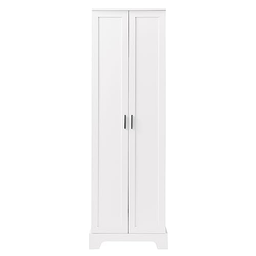 68" Tall Bathroom Storage Cabinet with Doors and Drawer