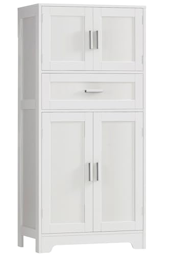 Bathroom Storage Cabinet with Adjustable Shelf & Large Drawer