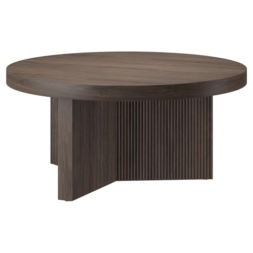 32" Scandinavian Fluted Coffee Table