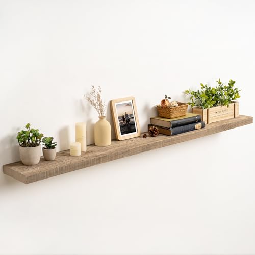 60 Inch Long Wood Floating Shelf