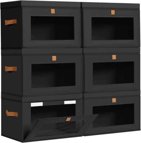 Storage Bins with Lids (6 Count)