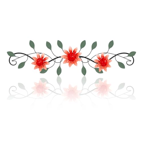 Metal Wall Art Modern Minimalist Metal Flowers Indoor Decor Horizontal Wall Art Iron Artwork