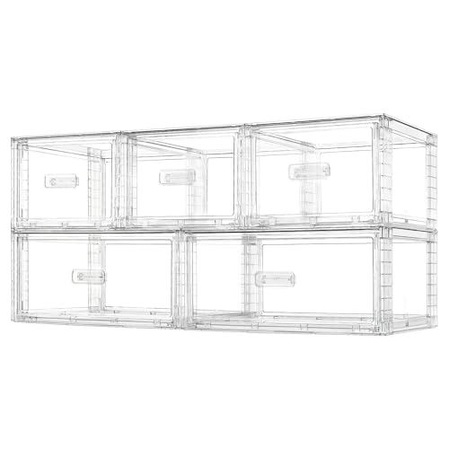 5 Pack Large & Medium Storage Stackable Drawers Set (5 Count)