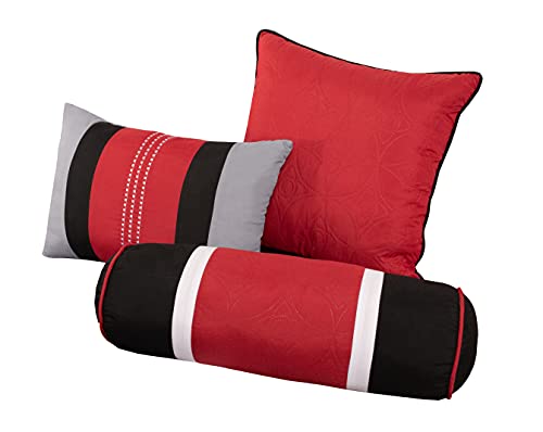 7 Piece Quilted Patchwork Comforter Set