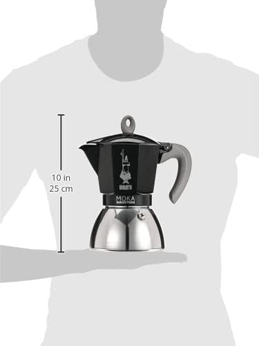 Bialetti - Moka Induction, Moka Pot, Suitable for all Types of Hobs, 6 Cups Espresso (9.4 Oz Espresso), 280 ml, Black