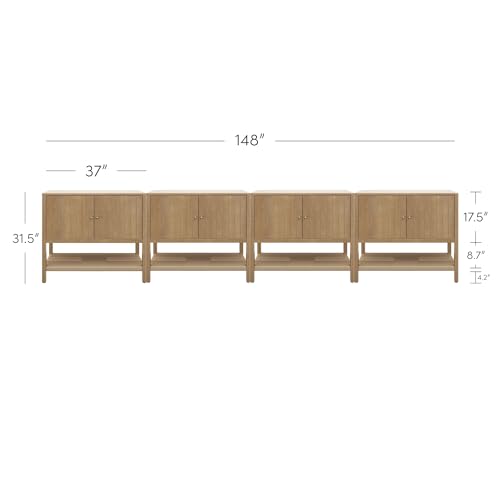 Meads Mid Century Modern Cabinet or TV Stand with Doors