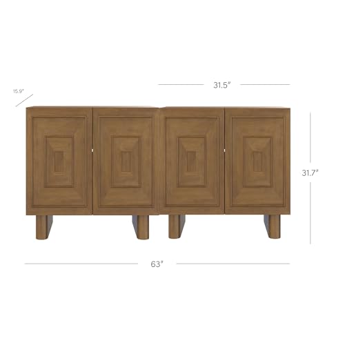 Austin Mid Century Modern Kitchen Cabinet (2 Count)