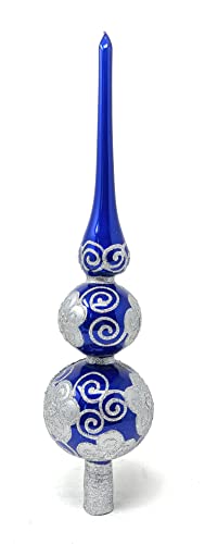 Tree Topper Mouth Blown Crystal Finial Tree Topper Traditional Tree Toppers Christmas Decorations Hand Decorated Made in Poland