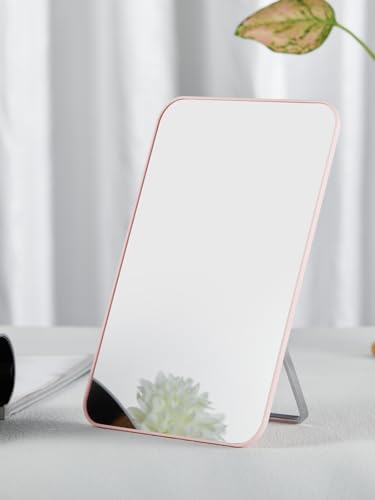 10 x 7 in Desk Makeup Mirror with Stand and Hanging Hole