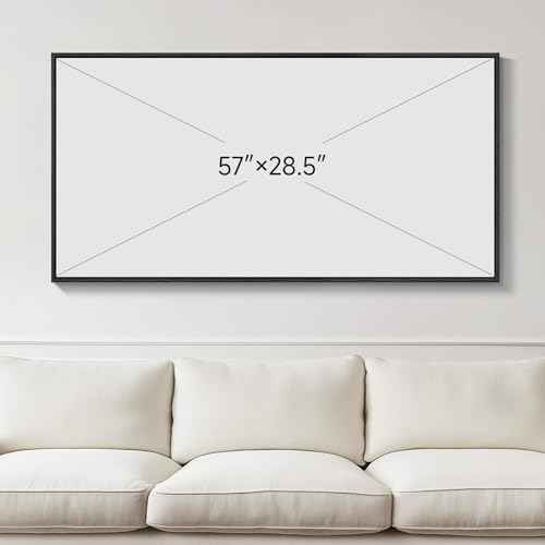 Extra Large Framed Red Black White Abstract Wall Art for Living Room