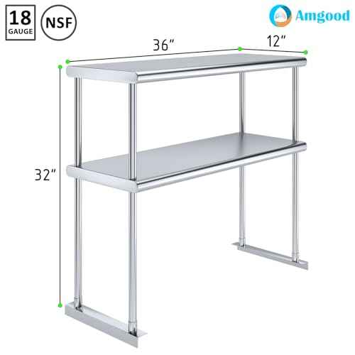 36 Inch Double Tier Overshelf